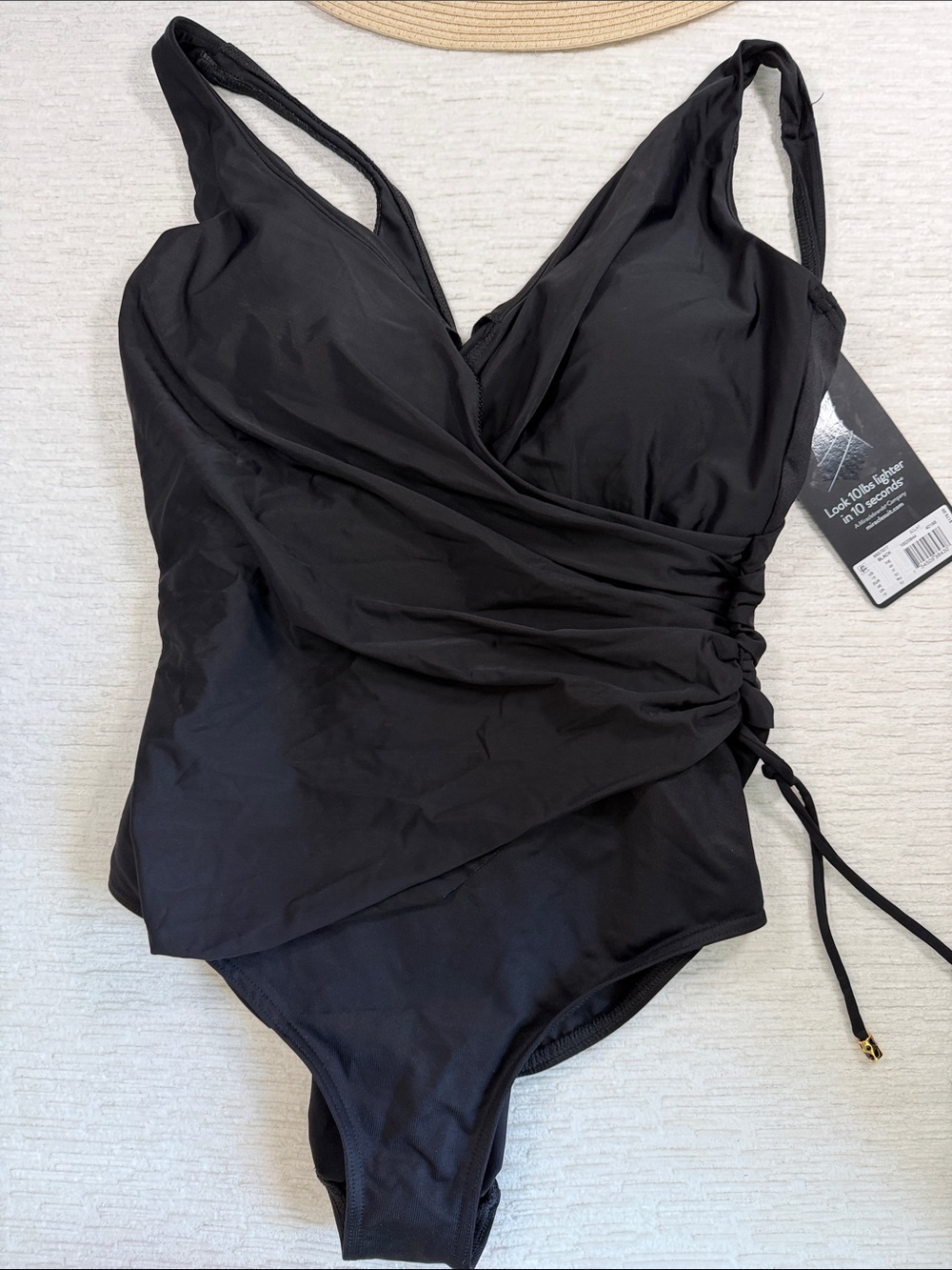 Miraclesuit Razzle Dazzle Eclat Black One-Piece Swimsuit NWT